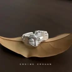 Série Zaoxiang de anéis de design exclusivo com estilo étnico do Buda da Medicina, anéis personalizados em estilo tibeta