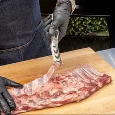 1 unidade de Ferramenta para Remoção de Membrana de Costela - Descascador de Costela para Churrasco em Aço Inoxidável co