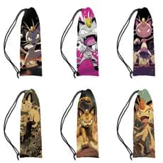 Pokémon Pokémon Meow Sports Badminton Bolso com cordão Bolsa de armazenamento de um ombro Moda fofa de alto valor Homens