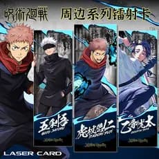 Feitiço luta Anime novo estilo bilhete Laser gojo gou Goujiu gojo gou gou dupla face dourado barra marcador