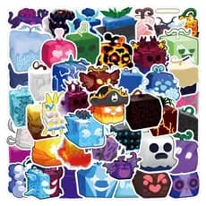 50 folhas roblox roblox Blox frutas adesivos manual decorativo papelaria copo de água computador adesivos à prova dwater