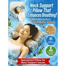 【Materiais Naturais】[Respiração Natural] Travesseiro Triangular/Almofada Cervical/Travesseiro de Ervas