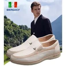 [Elegância Discreta] Men's Premium Leather Shoes For Business Casual | Summer Elevator Shoes Men/Fashion Dad Shoes/Breat