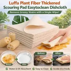 [Reutilizável e Eficiente] Esponja de Fibra Vegetal/Luffa Natural/Limpeza de Cozinha