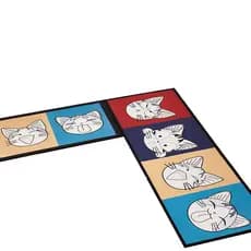 [Conforto e Absorção] Cartoon Floor Rug/Washable Door Mat/Tapete Antiderrapante/Tapete de Banheiro/Tapete para Cozinha