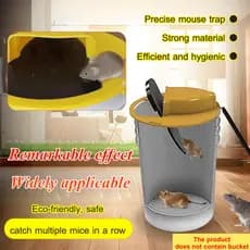 【Reutilizável e Seguro】Armadilha de Rato com Tampa Giratória/Para Uso Interno e Externo/Ideal para Casa e Jardim