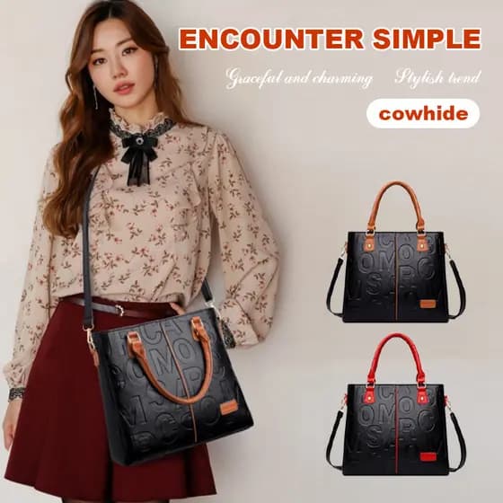 【Ideal para Viagens】Bolsa de Ombro com Relevo de Alta Qualidade, Estilo Versátil/Bolsa Transversal