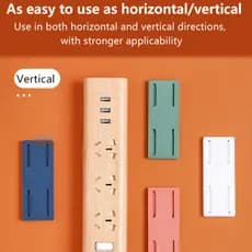 [Fácil Instalação] Self-Adhesive Punch-Free Socket Fixer / Gancho de Parede / Suporte para Tomadas