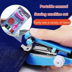 【Portátil e Compacta】Conjunto de máquina de costura manual portátil/mini máquina de costura/conjunto portátil