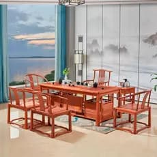Mesa de chá de jacarandá birmanês grande frutas vermelho sândalo mogno móveis nova mesa de chá seco chinês escritório do