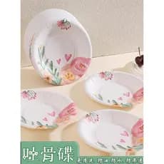 500 atacado prato descartável doméstico porca prato cuspe osso portátil conveniente prato de imersão luz luxo plac