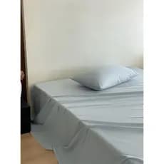 R ROLAND LIVE Lençol de algodão lavado tingido com fio de algodão peça única simples cor sólida lençol de casal único al