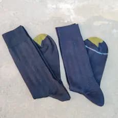 Comércio exterior masculino mercerizado algodão americano g meias douradas azul escuro agulha dupla tubo médio meias pre