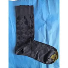 Comércio exterior exportado para os Estados Unidos Nylon Gold Socks Head Socks Men Gentleman Socks Double Needle Diamond