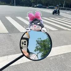 Emma Yuan universo pro veículo elétrico espelho retrovisor decoração ornamentos boneca lúcifer ornamentos de pelúcia Uni
