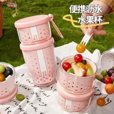 Estudantes do ensino fundamental frutas Bento caixa meninas copo de aveia com tampa e colher selado portátil Take-Out ca
