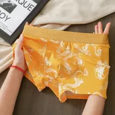 Ângulo nacional na moda tamanho grande roupa interior masculina Benming ano boxer puro algodão respirável Shorts fendas