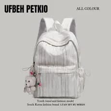 UFBEH PETKIO Mochila Escolar Estudante Universitário Viagem Mochila Leve de Grande Capacidade ins Mochila de Lazer para