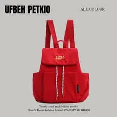 UFBEH PETKIO versão coreana ins novo estilo bonito pequeno saco de escola japonês dos desenhos animados mochila leve All