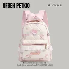UFBEH PETKIO Cute Melody Mochila Feminina Viagem Leve Commuter Mochila Escolar de Passeio de Alto Valor