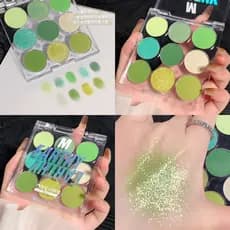 Abacate verde nove cores sombra Natural sem manchas sensação colorida cheia de Jiugongge portátil paleta de sombras estu