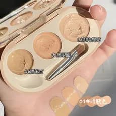 Corretivo de três cores cobrindo linhas nasolabiais rasgo sulco marcas de Acne olheiras sardas contorno Facial brilho