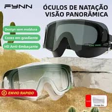 FYNN Óculos Natação Adulto Armação Grande Antiembaçante Impermeável HD Unissex Piscina Praia