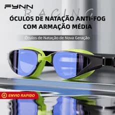 FYNN Óculos Natação Pequena Antiembaçante Impermeável HD Ajustável Unissex Piscina Praia