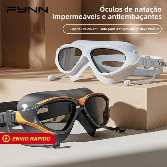 FYNN Óculos Natação Adulto Antiembaçante Impermeável Proteção UV Ajustável Unissex Piscina Praia