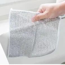 Pano de prato de fio de aço, não é fácil de colar, pano de bola de fio de aço alternativo de óleo, grade dupla face, imi