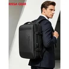 Mochila suíça masculina, mochila expansível de grande capacidade para bagagem de viagem de negócios, 52cm, bolsa para co