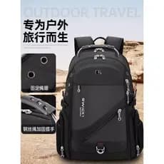 Novo estilo suíço mochila masculina grande capacidade de viagem 53cm saco do computador portátil faculdade estudante do