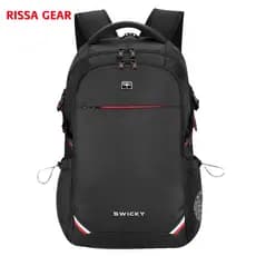 Mochila suíça masculina de grande capacidade, negócios, lazer, viagem, computador, moda, estudantes do ensino médio, esc