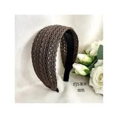 Novo estilo de aba larga cabelo branco bandana capa quebrado Hairpin Headdress feminino dente Anti-deslizamento bandana