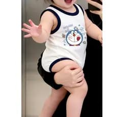 Macacão de bebê roupas bebê menino bebê macacão verão fino macacão bebê colete sem mangas triângulo escalada recém-nasci
