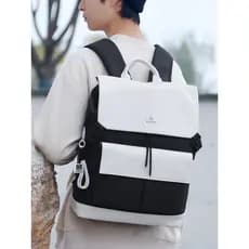 Homens simples estudante mochila feminina novo estilo moda Casual contraste cor Commuter grande capacidade mochila de co