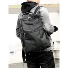 Mochila masculina Casual simples mochila estudante universitário saco de computador saco de escola versão coreana Haraju