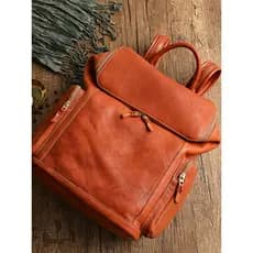 Zhuanshan mochila de couro genuíno das mulheres dos homens grande mochila vegetal curtido couro saco de viagem Casual Re