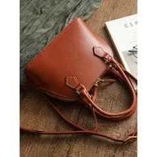 Zhuanshan 2024 novo estilo Retro grosso vegetal curtido bolsa de couro feminino bolsa de ombro All-Match