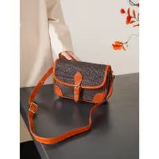 Zhuanshan novo estilo de couro genuíno primeira camada vegetal curtido Retro um ombro saco do mensageiro água