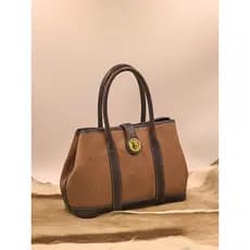 Zhuanshan produtos de couro feitos à mão bolsa de jardim portátil de grande capacidade primeira camada de couro vegetal