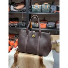 Zhuanshan produtos de couro feitos à mão bolsa de jardim portátil de grande capacidade primeira camada de couro vegetal