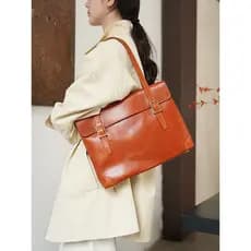 Zhuanshan bolsa feminina artesanal vegetal curtido primeira camada de couro genuíno masculino escritório breve