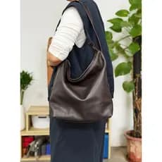 Zhuanshan primeira camada de couro tingido de água vegetal curtido couro genuíno Casual simples grande Capa