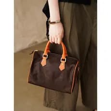 Zhuanshan Popular bolsa feminina Boston deste ano 2023 novo estilo elegante couro Commuter saco vegetal curtido couro cr