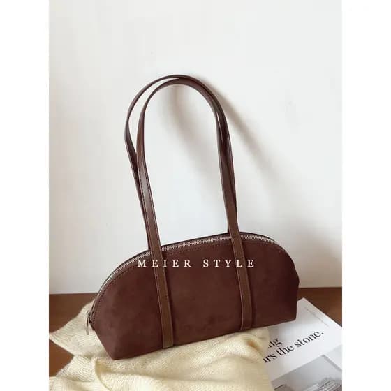 2025 outono inverno novo estilo Retro camurça Baguette saco de concha simples axila pedido bolsa de ombro bolsa Commuter