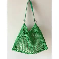 Estilo coreano ins moda simples tecido saco oco Fishnet saco axila ordem bolsa de ombro sacola férias praia saco feminin
