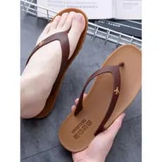 Chinelos masculinos de borracha sentir novo estilo chinelos pneu sola de borracha resistente ao desgaste flip-flops Casu