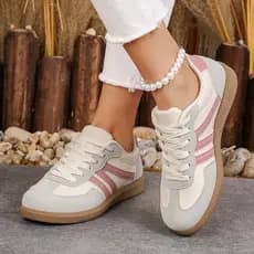 Primavera tênis sapatos femininos dedo do pé redondo confortável leve rendas cor combinando casal sapatos estudante têni