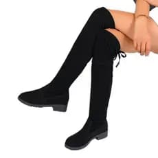 2025 outono inverno botas altas 43 salto grosso botas de salto baixo tamanho grande 43 sobre laca capa botas femininas b